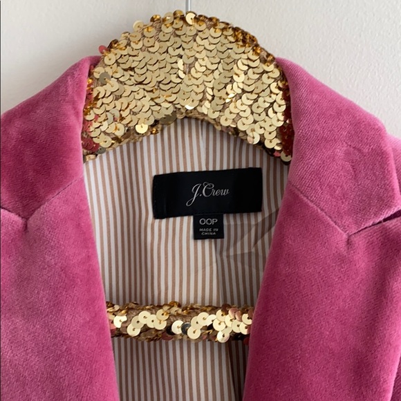 J.Crew Parker Pink Velvet Blazer - Picture 8 of 8